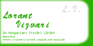 lorant vizvari business card