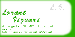 lorant vizvari business card